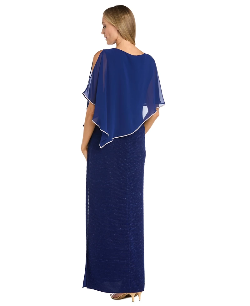 R & M Richards Women's Rhinestone Poncho Dress
