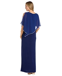 R & M Richards Women's Rhinestone Poncho Dress