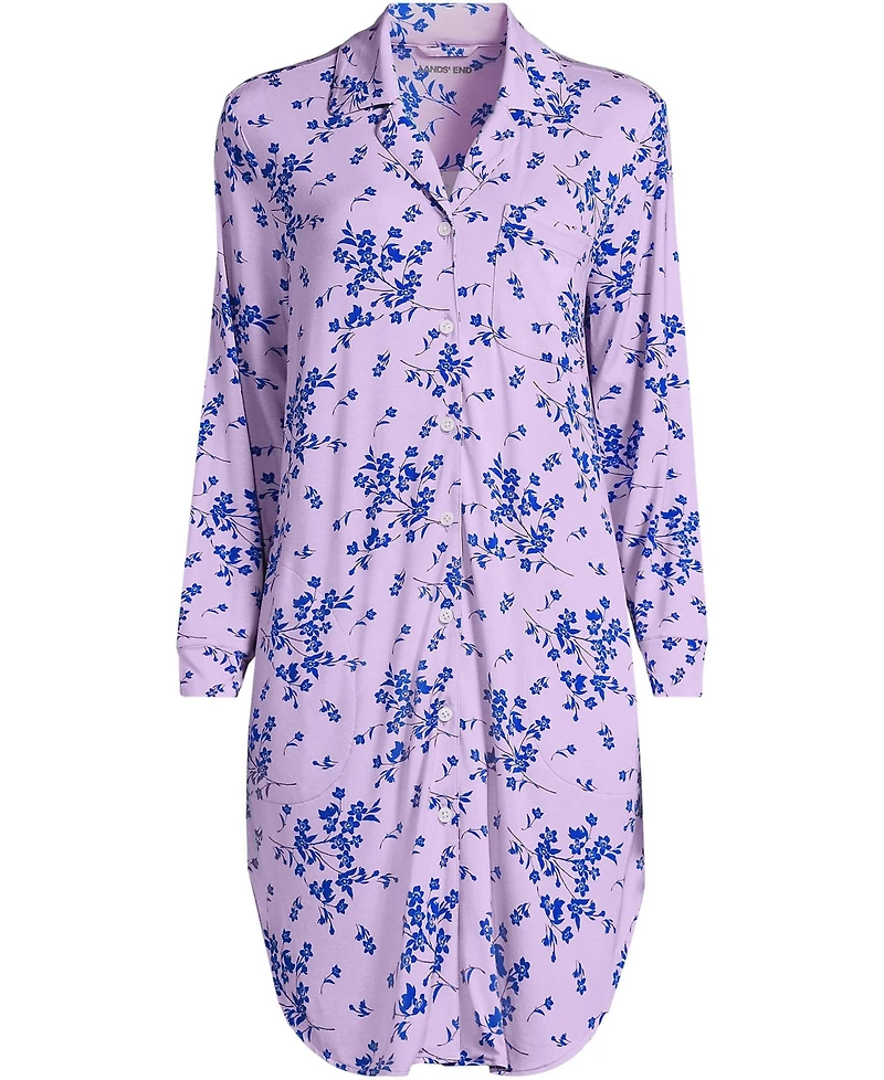 Lands' End Women's Cooling Long Sleeve Sleepshirt