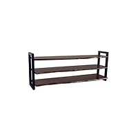 Porter Designs Manzanita Live Edge Solid Sheesham Wood Tv Stand, Gray