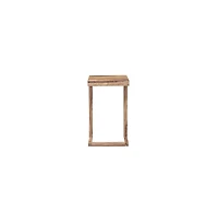 Porter Designs Urban Solid Sheesham Wood End Table, Natural (Set of 2)