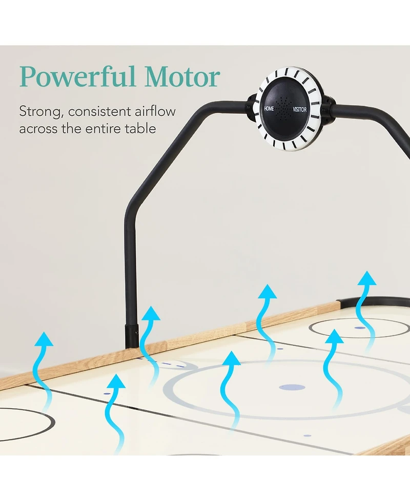 Best Choice Products 54in Air Hockey Game Table w/ Led Lights, Scoreboard, Powerful Motor