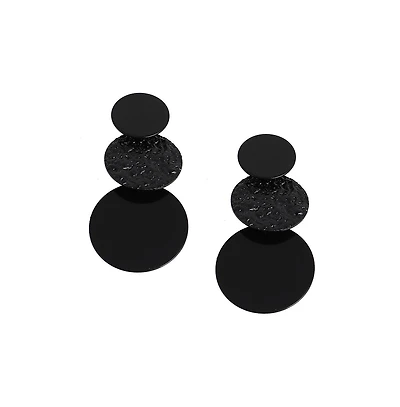 Sohi Circular-Dent Drop Earrings