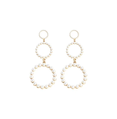 Sohi Women's Snowball Drop Earrings