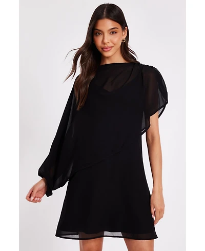 Quiz Women's Chiffon Two-in-One Mini Dress
