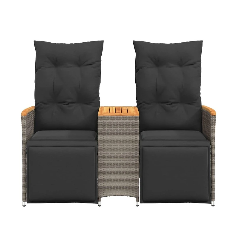 Reclining Garden Sofa Grey