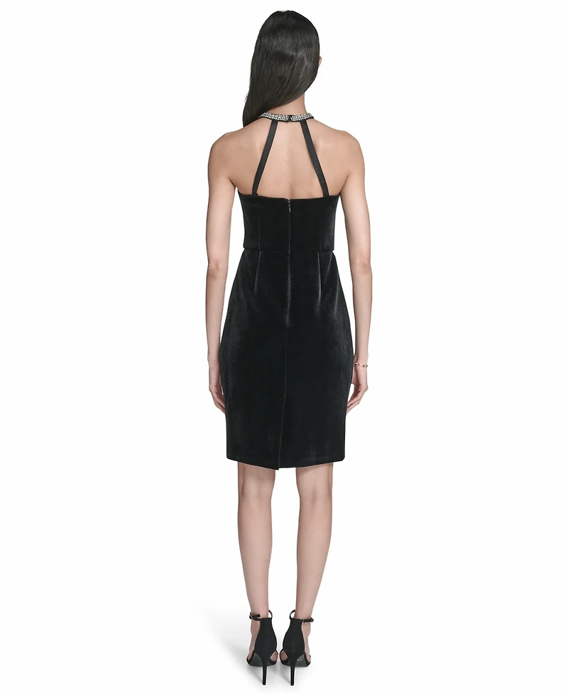 Eliza J Women's Sleeveless Halter Neck Cocktail Dress