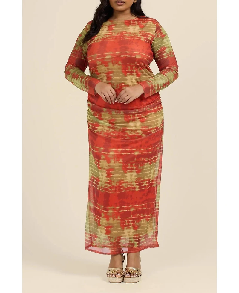 Fashion-szn Curve Women's Tye Dye Midi Dress