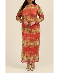 Fashion-szn Curve Women's Tye Dye Midi Dress