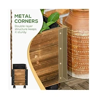 Chic Crate Outsunny Raised Garden Bed with Trellis