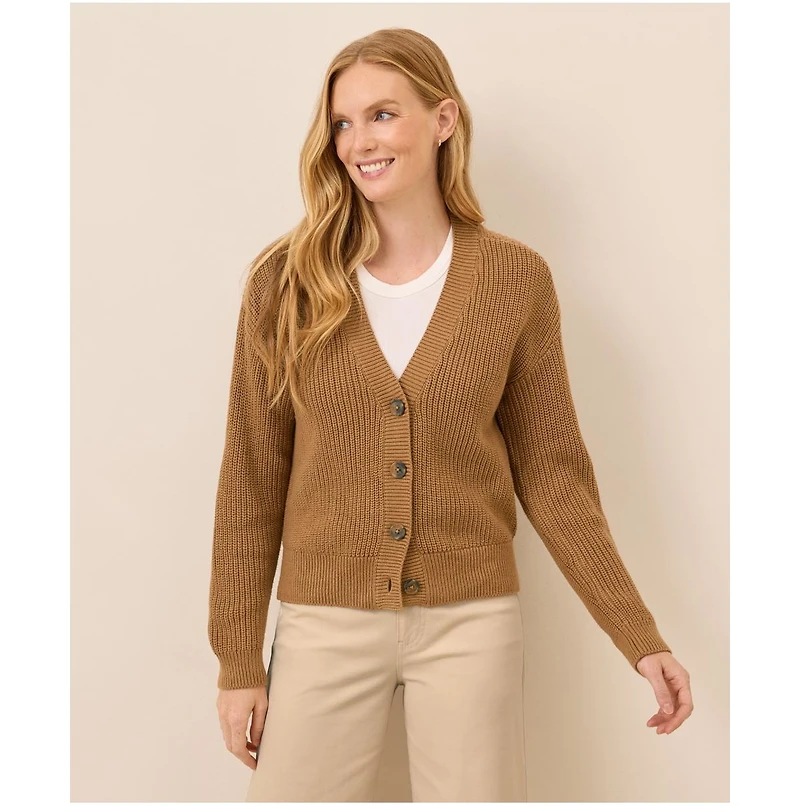 Pact Luxe Knit Cropped Cardigan