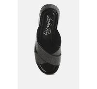 London Rag Adena Rhinestone Embellished Flatforms Women