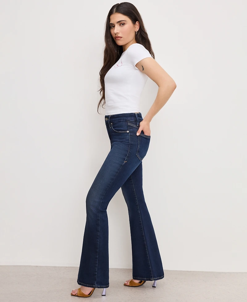 Good American Women's Dolly Joleans Flare Jeans