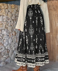 Cupshe Women's Moonbeam Ornate Maxi Skirt