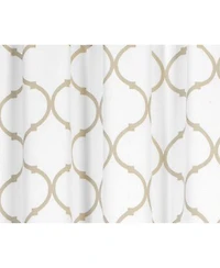 Kate Aurora Set of 2 Linen Colored Trellis Rod Pocket Kitchen Curtain Tiers