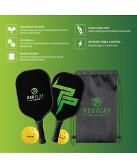 Pursonic The Ultimate Pickleball High Performance Set –4 Paddles, 4 Balls & 2 Carry Bag