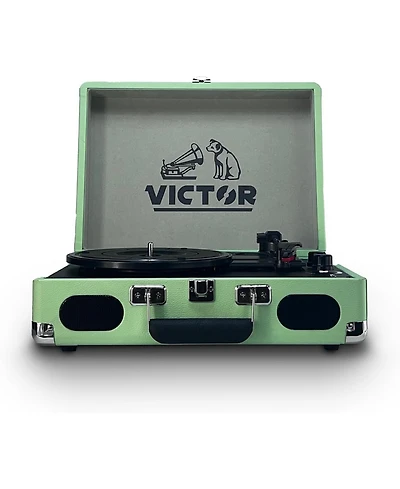 Victor Metro Plus Portable Rechargeable Bluetooth Suitcase Turntable Record Player