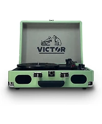 Victor Metro Plus Portable Rechargeable Bluetooth Suitcase Turntable Record Player