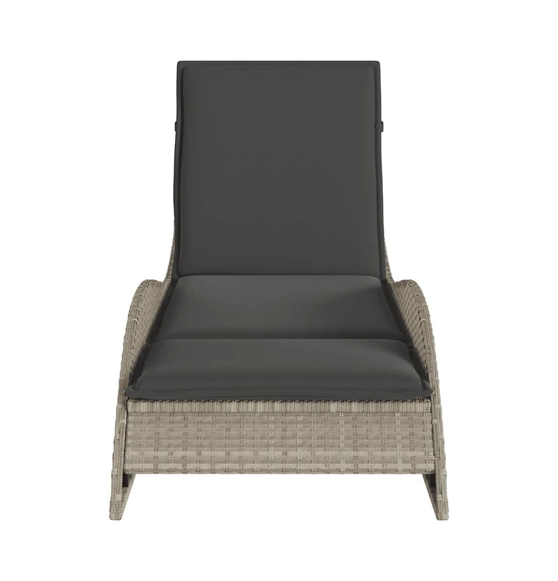 Patio Sun Lounger Light gray