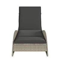 Patio Sun Lounger Light gray