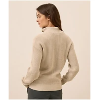 Pact Women's Luxe Knit Henley Sweater