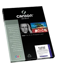 Canson Infinity Infinity Platine 100% Fibre Rag Bright White Smooth Satin Inkjet Paper, 310gsm, 8.5x11", 10 Sheets