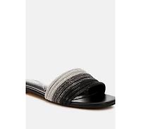 Chrisy Rhinestone Strap Slip On WomenFlats Women