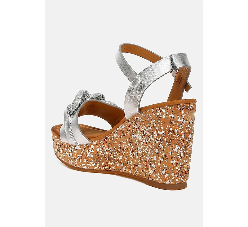 London Rag Emelda Chain Link Detail Wedge Sandals Women