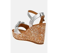 London Rag Emelda Chain Link Detail Wedge Sandals Women