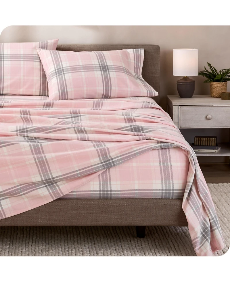 Bare Home Printed Cotton Flannel Sheet Set