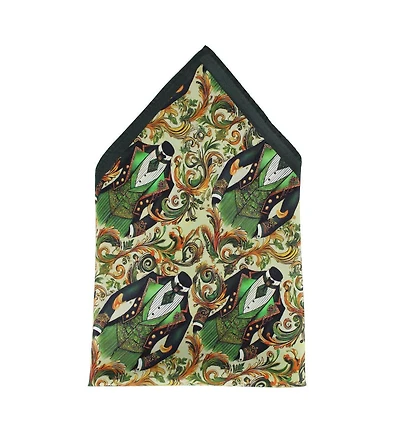 Trafalgar Men's Shall We Dance Silk Novelty 12x12 Pocket Square