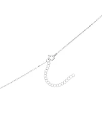 Macy's Cubic Zirconia Cross Necklace (0.14 ct. t.w.) in Sterling Silver (also in 14k Gold)