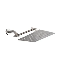 Rainsken Brushed nickel 10" Square Rainfall & High Pressure Stainless Steel Bath Shower head