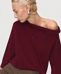 Mango Women's Ruched Turtleneck Sweater