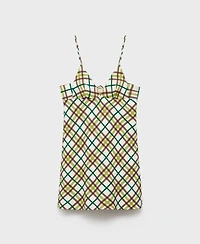 Mango Women's Check Short Dress