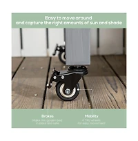 Chic Crate Outsunny Elevated Wooden Planter Box with Wheels