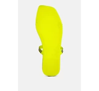 Fenta Diamante Detail Jelly Flats Women