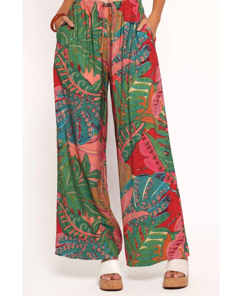 Petal and Pup Women's Charly Wide Leg Pant - Calypso Coral