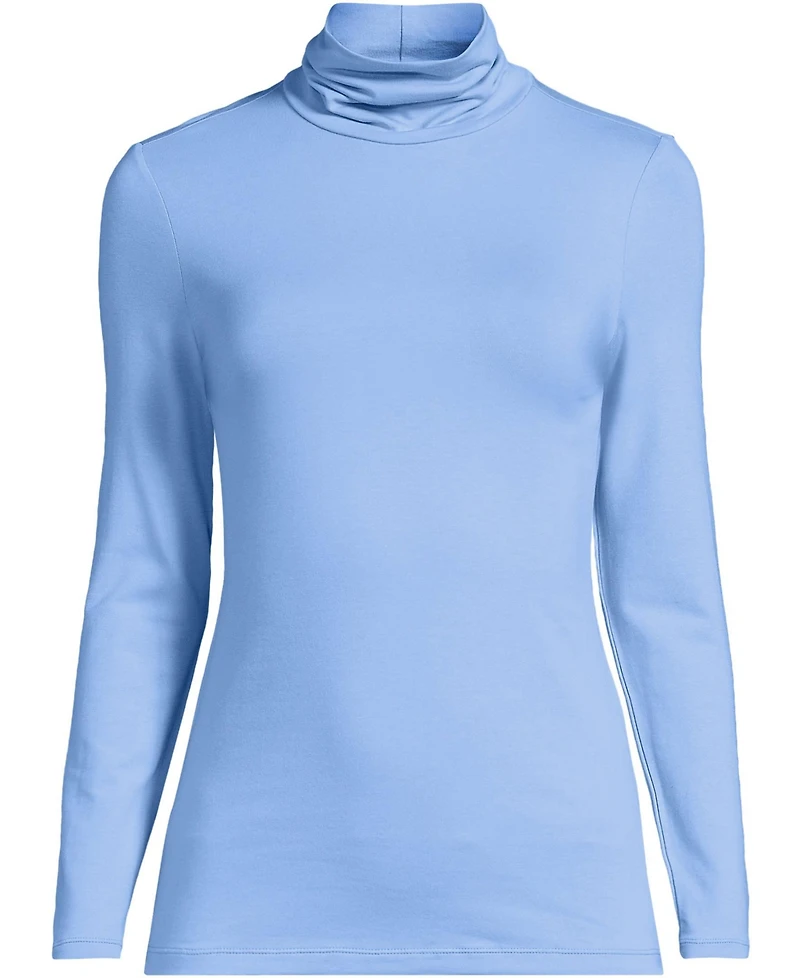 Lands' End Lightweight Jersey Long Sleeve Turtleneck