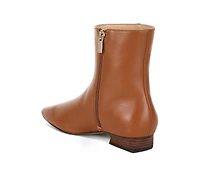 Obita Flared Heel Genuine Leather Boots Women