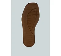 London Rag Zosaya Faux Zipper Detail Slip Ons Sandals Women