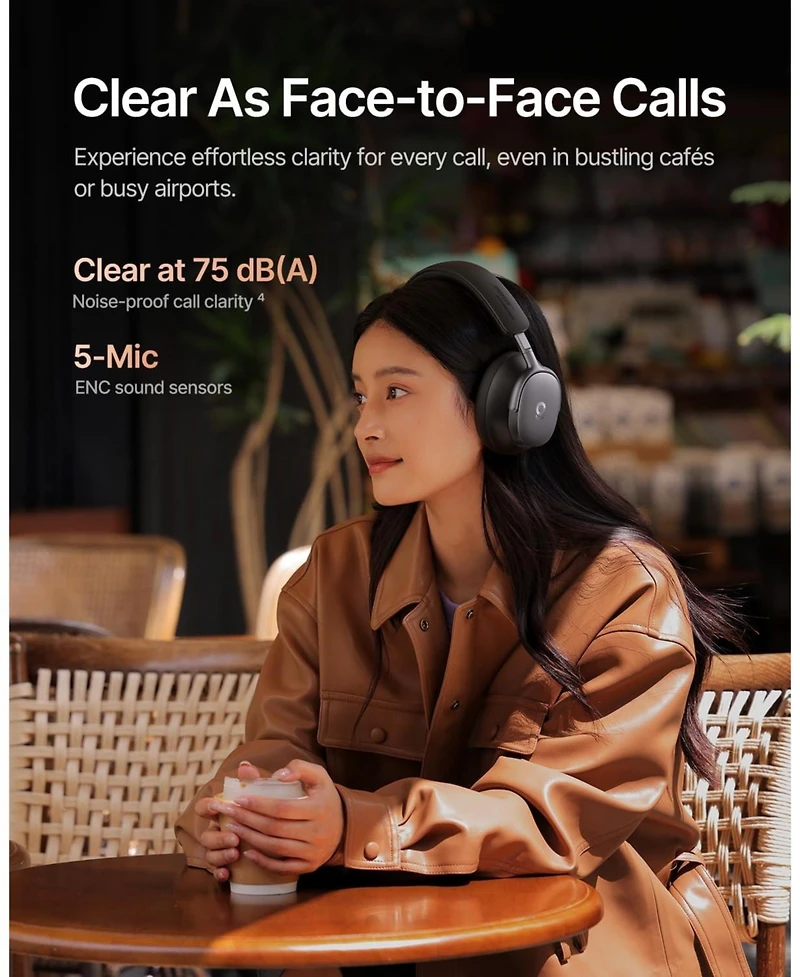 Baseus Inspire XH1 Anc Headphones, Sound by Bose, Dolby Audio, Adaptive Anc, Hi-Res Audio, 100H Playtime