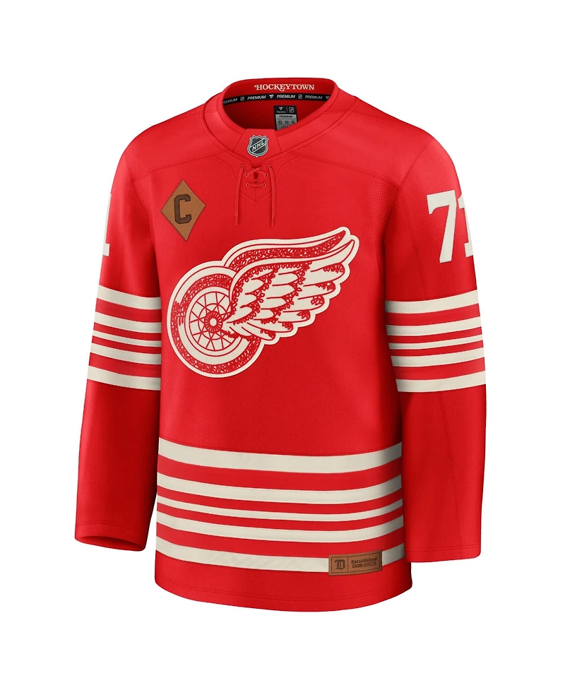 Fanatics Men's Dylan Larkin Red Detroit Wings Centennial Premium Jersey