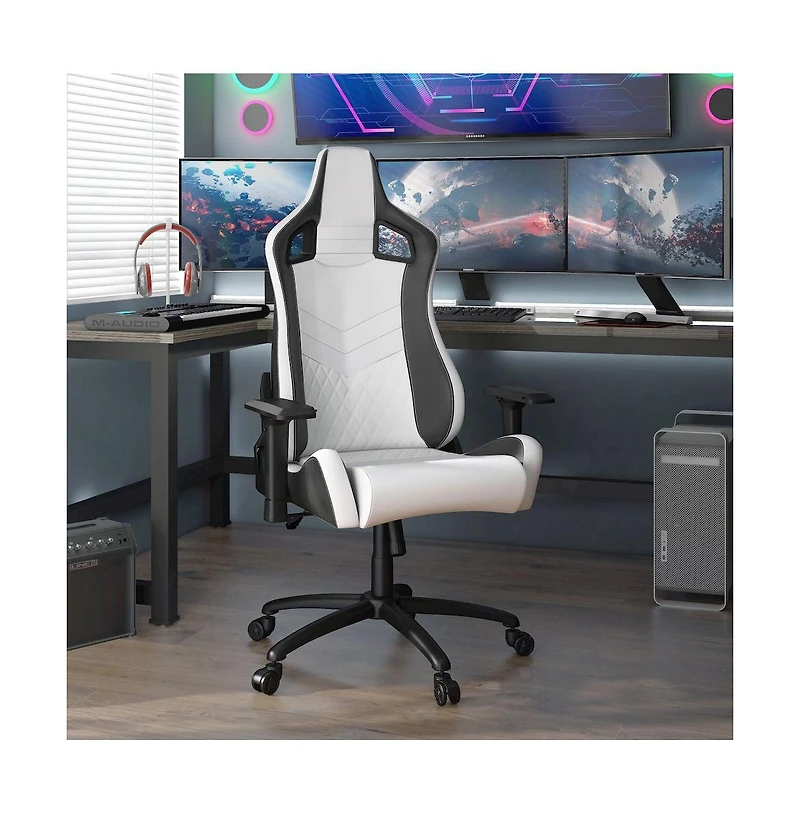 Enitial Star Singe Faux Leather Adjustable Gaming Chair