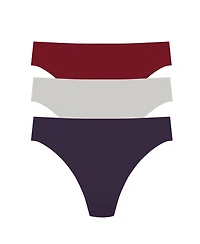 Natori Women's Bliss Bare Cotton Thong 3 Pack