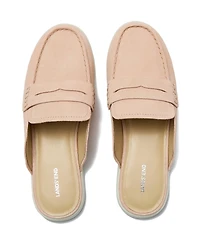 Lands' End Women's Comfort Slip On Suede Penny Loafer Mules