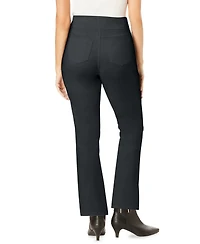 Woman Within Women's Flex-Fit Pull-On Bootcut Gap-Free Stretch Denim Jeans