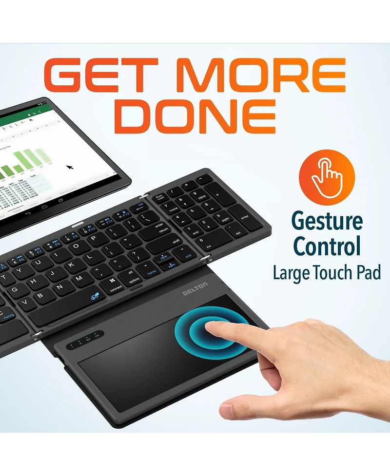 Delton F92 Wireless Keyboard with Large Touchpad (DKBF92)