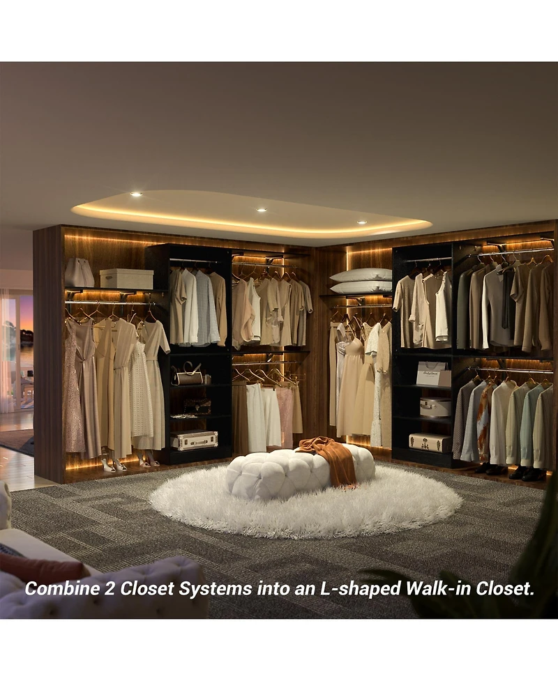 Aheaplus 20-96" W Closet System for Bedroom