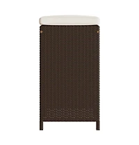 vidaXL Garden Bar Stool Set of 6 Brown Pe rattan Standard